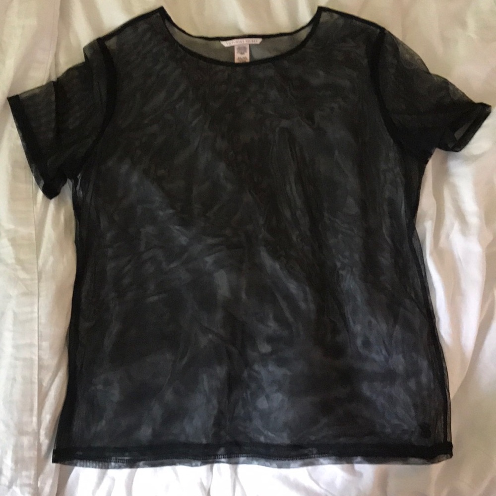 Victoria's Secret fishnet see-through t-shirt top